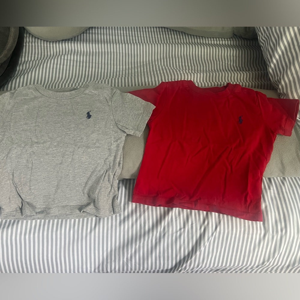 Baby Polo Ralph Lauren Short Sleeve T-shirts, Size 12 Months. One price for BOTH
